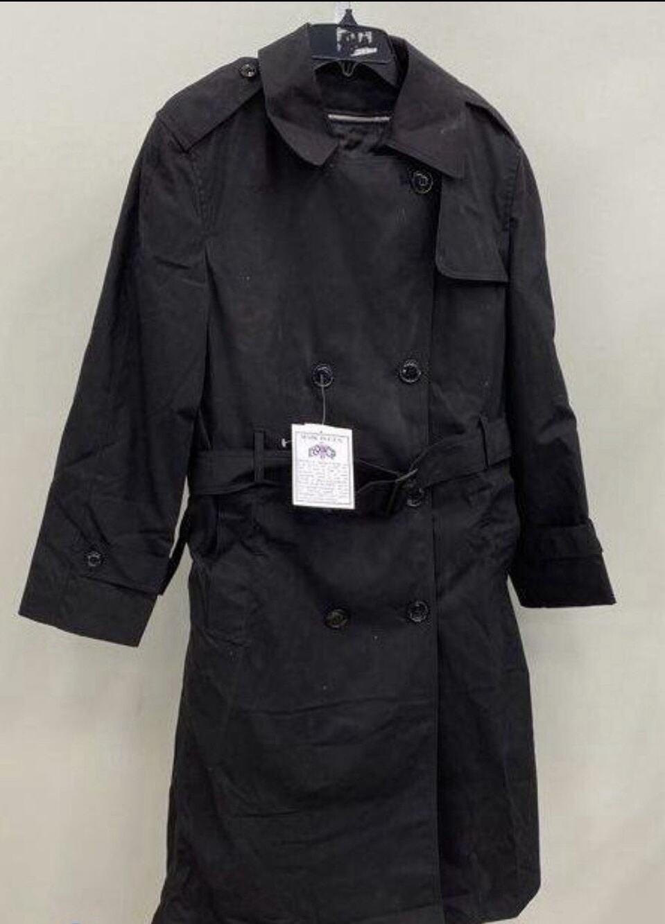 NEW DSCP Garrison Belted Mens 10r 38r Army Trench Coat Black Uniform Lined